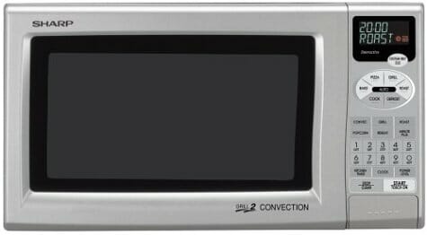 Sharp R-820JS 0.9-Cubic Foot Grill 2 Convection Microwave, Silver