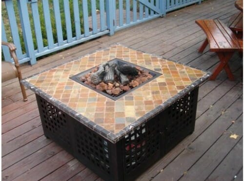 Blue Rhino GAD860SP LP Gas Outdoor Firebowl with Marble and Slate Mantle