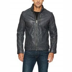 calvin klein lambskin leather jacket